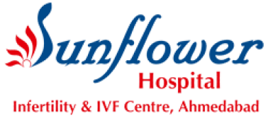 Sunflower Hospital logo, representing a facility specialising in infertility and IVF services in Ahmedabad.