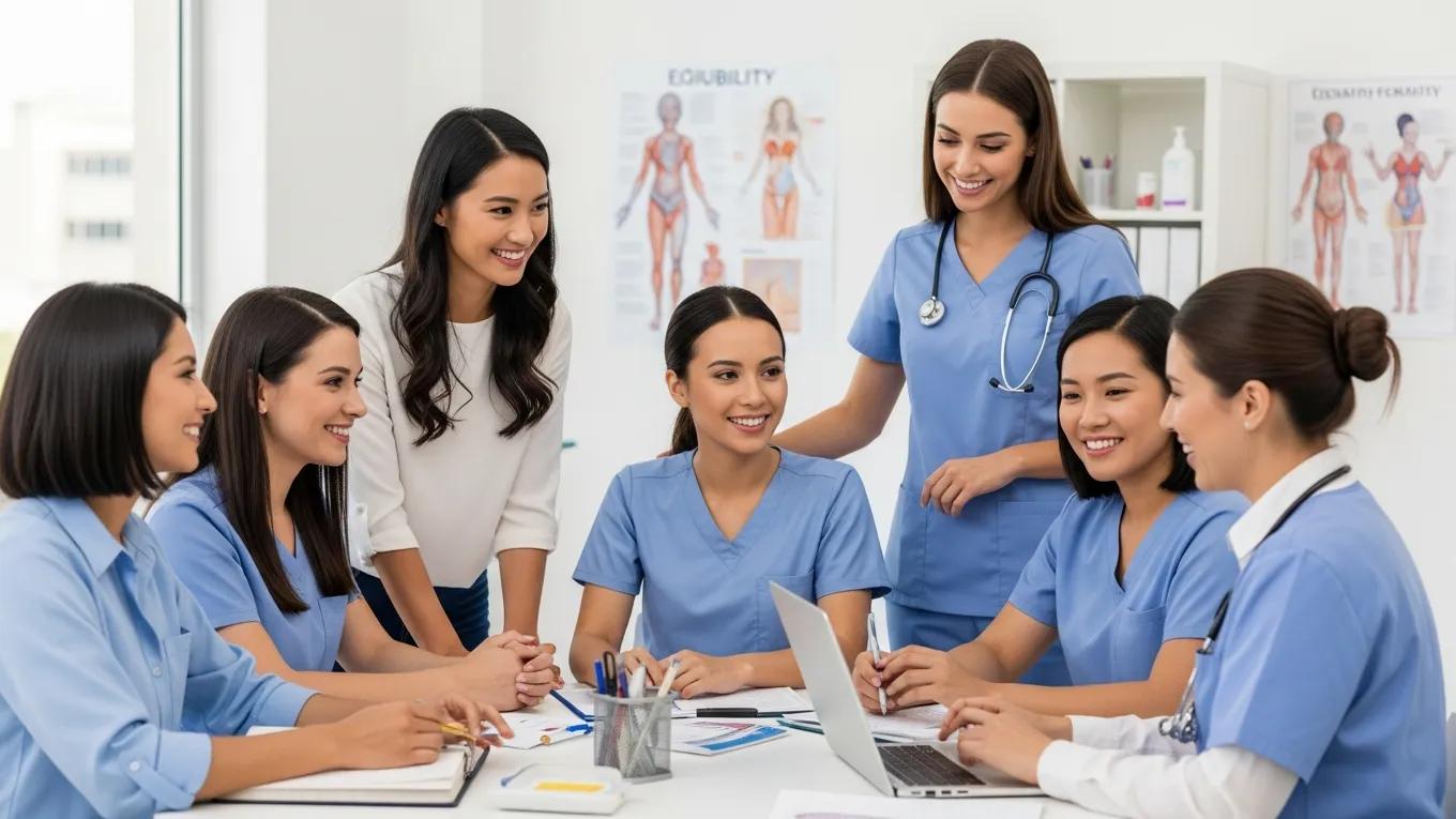 Diverse group of women consulting with a fertility specialist about egg freezing eligibility